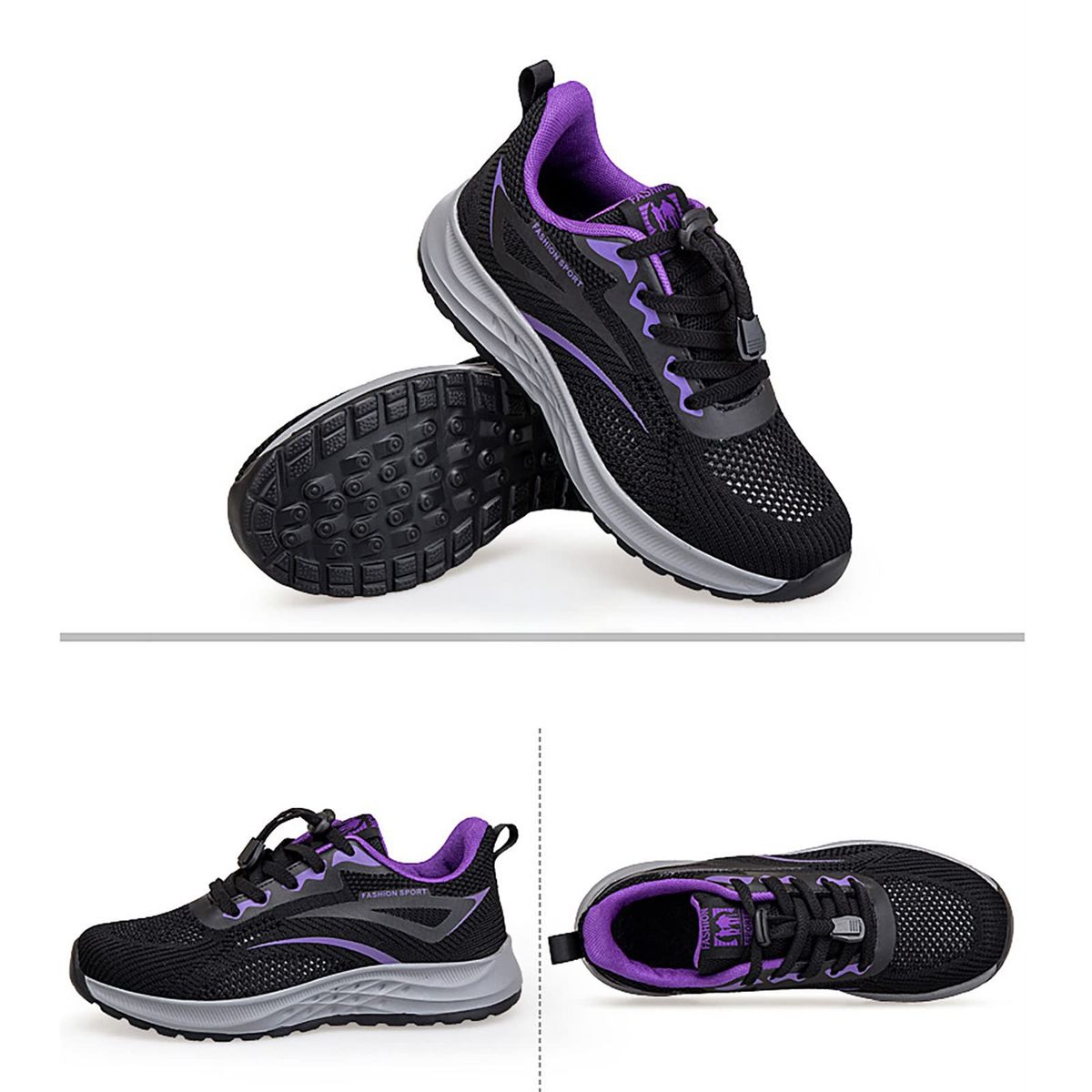 TIOZONEY - Zapatillas casuales para Mujer - Negro.