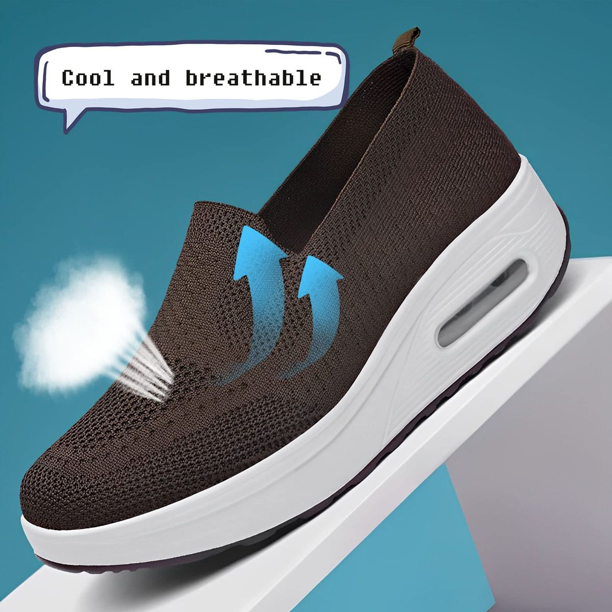 TIOZONEY - Zapatillas casuales para Mujer - Café