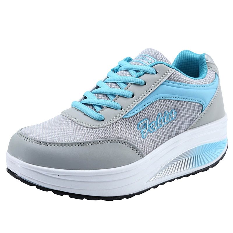 TIOZONEY - Zapatillas casuales para Mujer -Azul.
