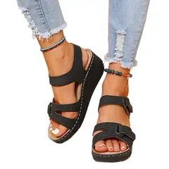 TIOZONEY - Sandalia Mujer -Negro.
