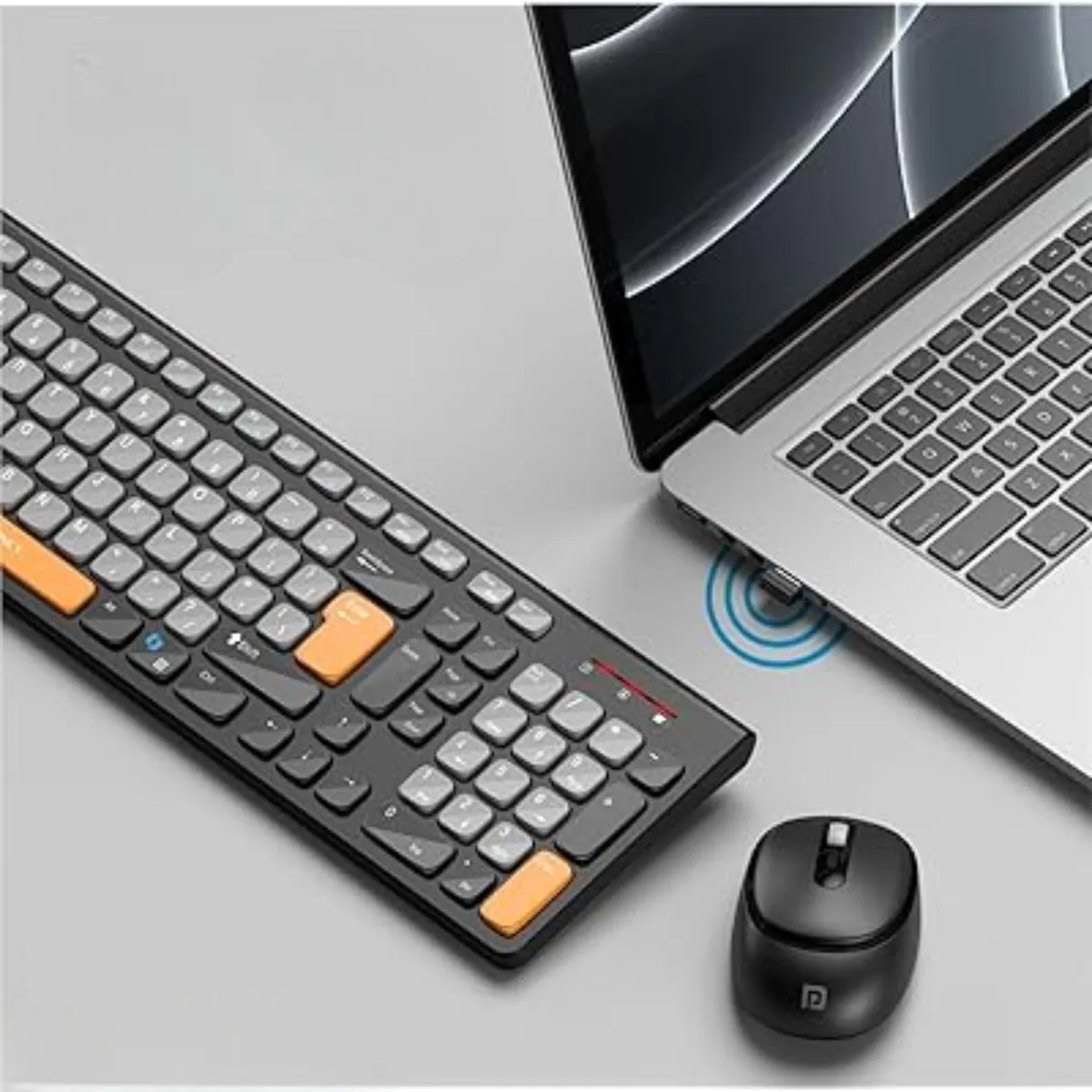 ANGELES DEL HOGAR - KIT DE TECLADO Y MOUSE BLUETOOTH CABLE USB MK-213