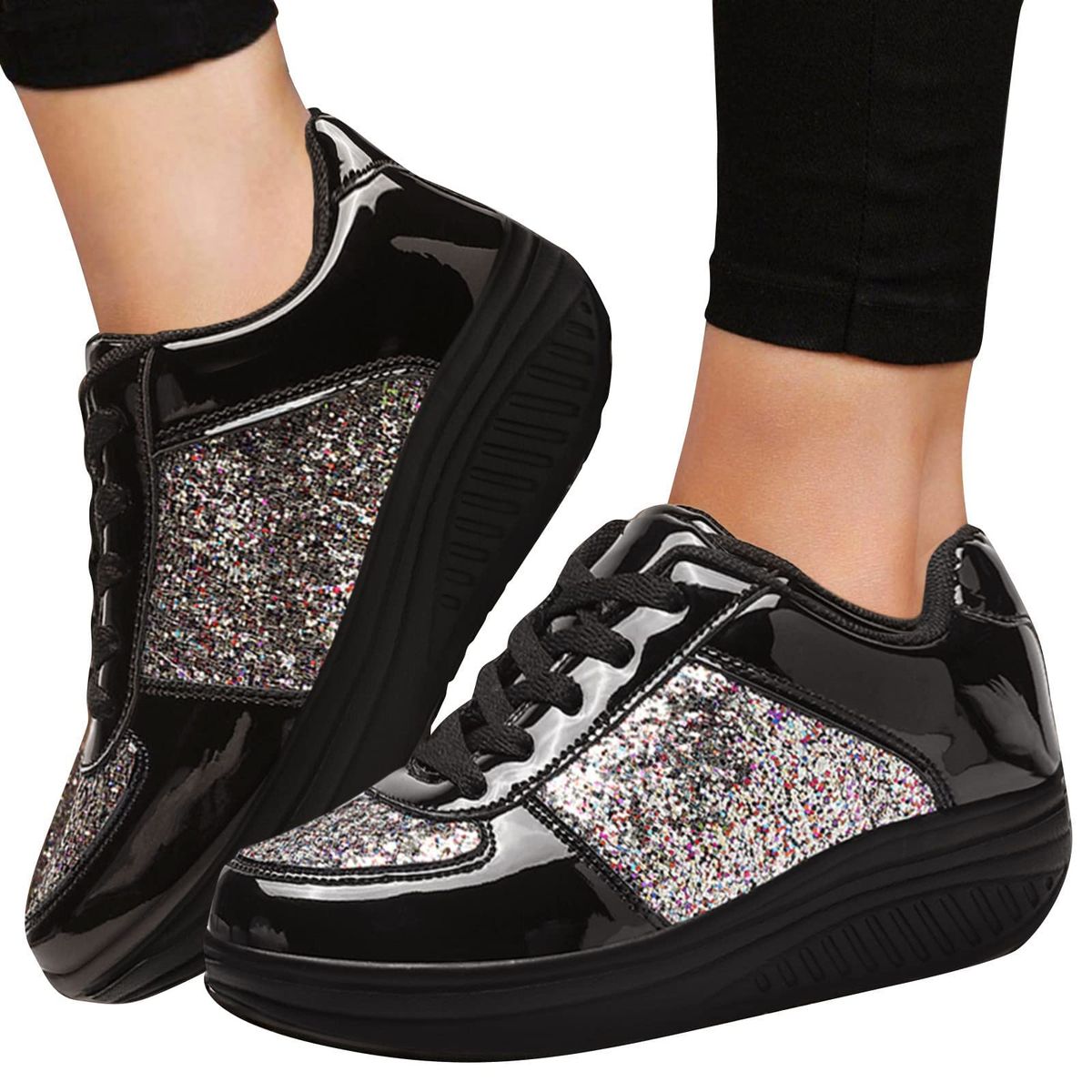 TIOZONEY - Zapatillas casuales para Mujer - Negro