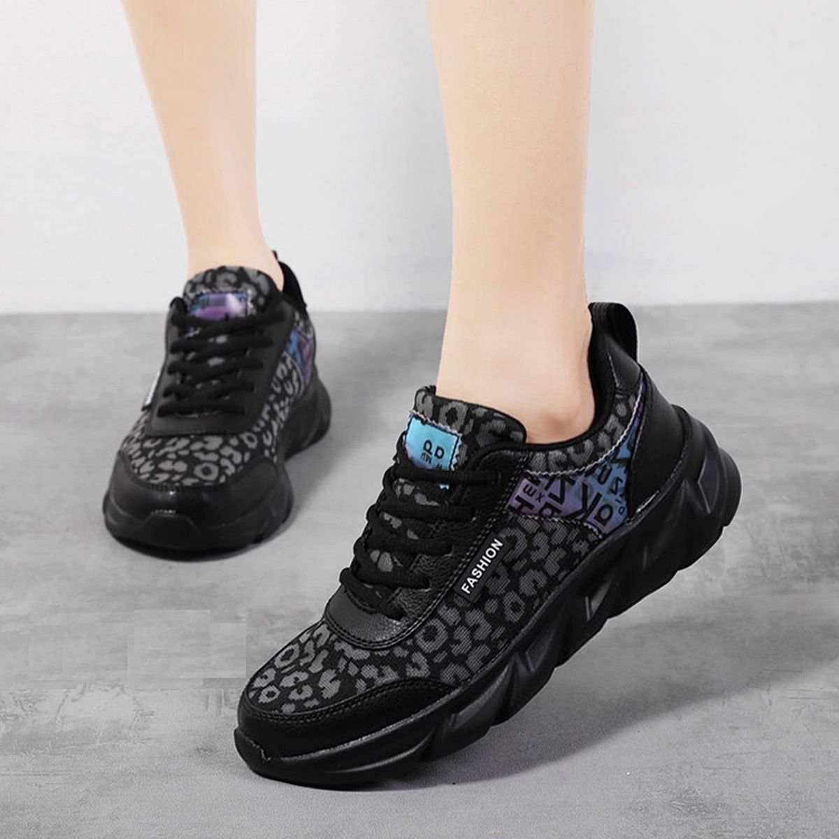 TIOZONEY - Zapatillas casuales para Mujer - Negro