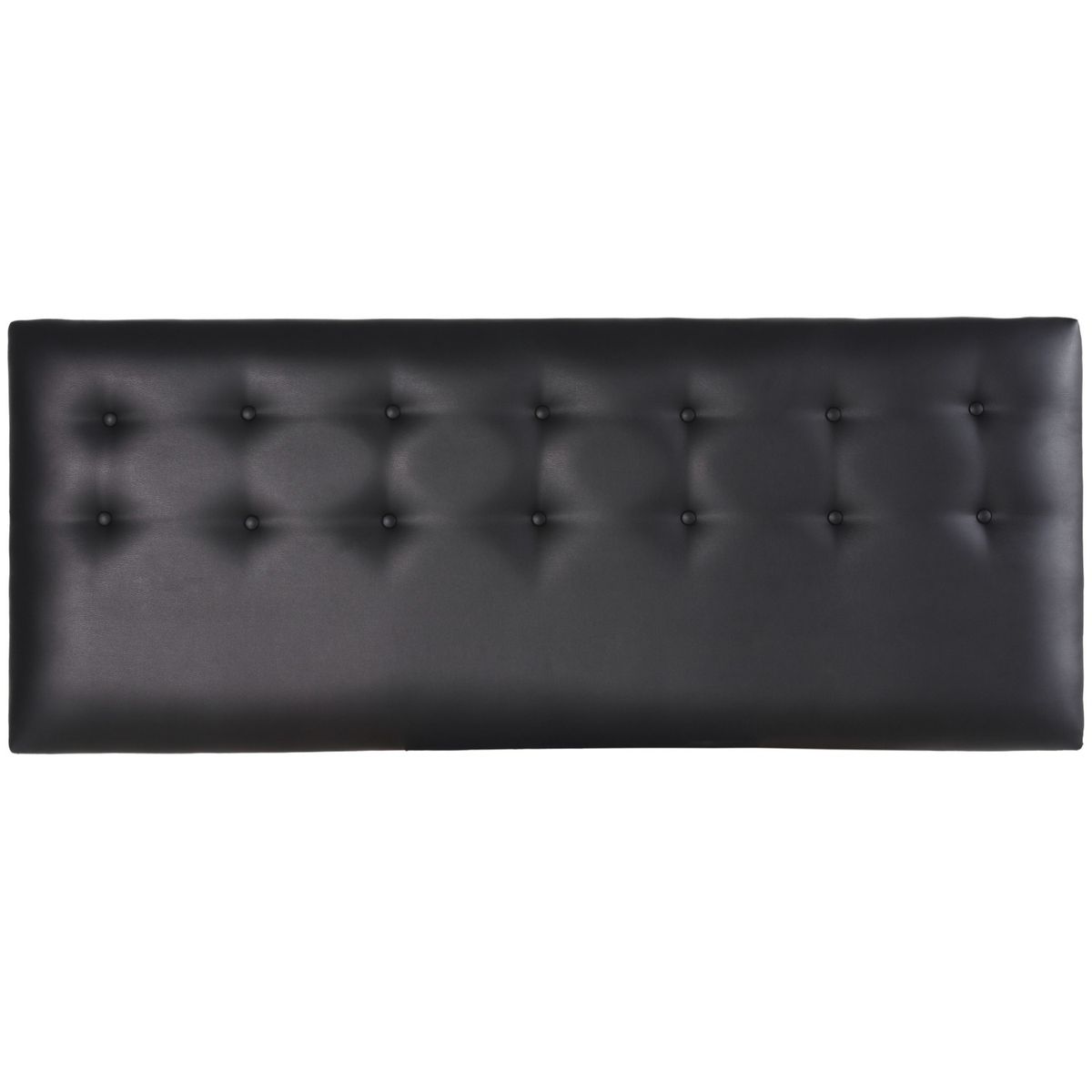 BODEVIR - Respaldo Botone PU 1.5 Plaza Negro