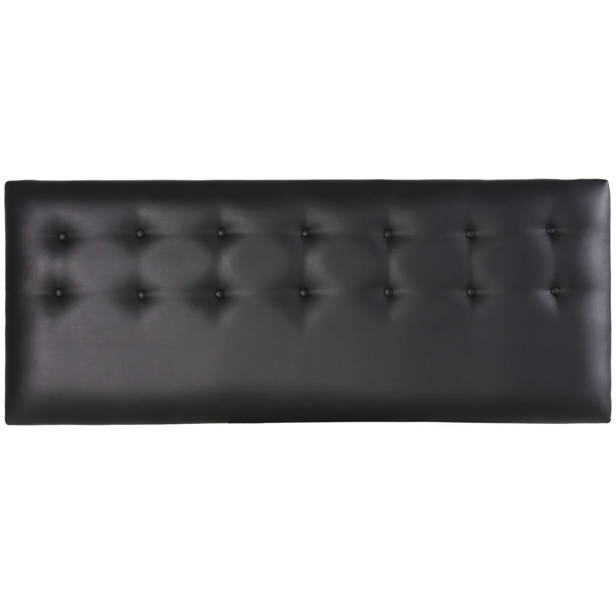 BODEVIR - Respaldo Botone PU 1.5 Plaza Negro