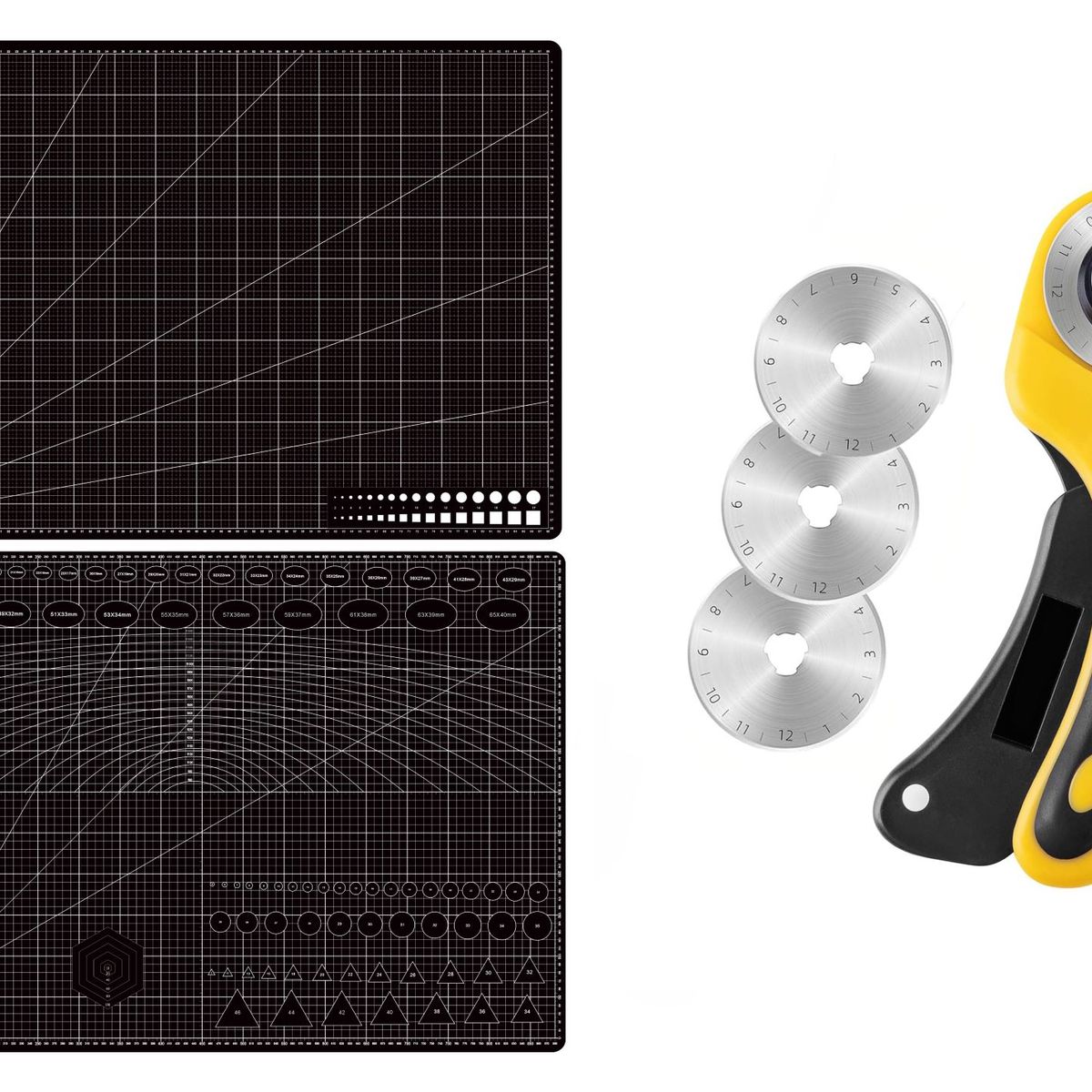 RD - Base Tabla Corte A1 60x90cm + Cutter Rotativo+3 Cuchillas N