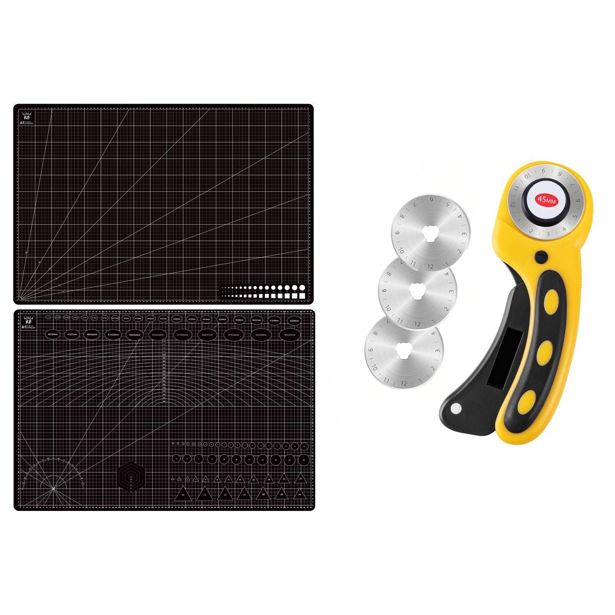 RD - Base Tabla Corte A1 60x90cm + Cutter Rotativo+3 Cuchillas N