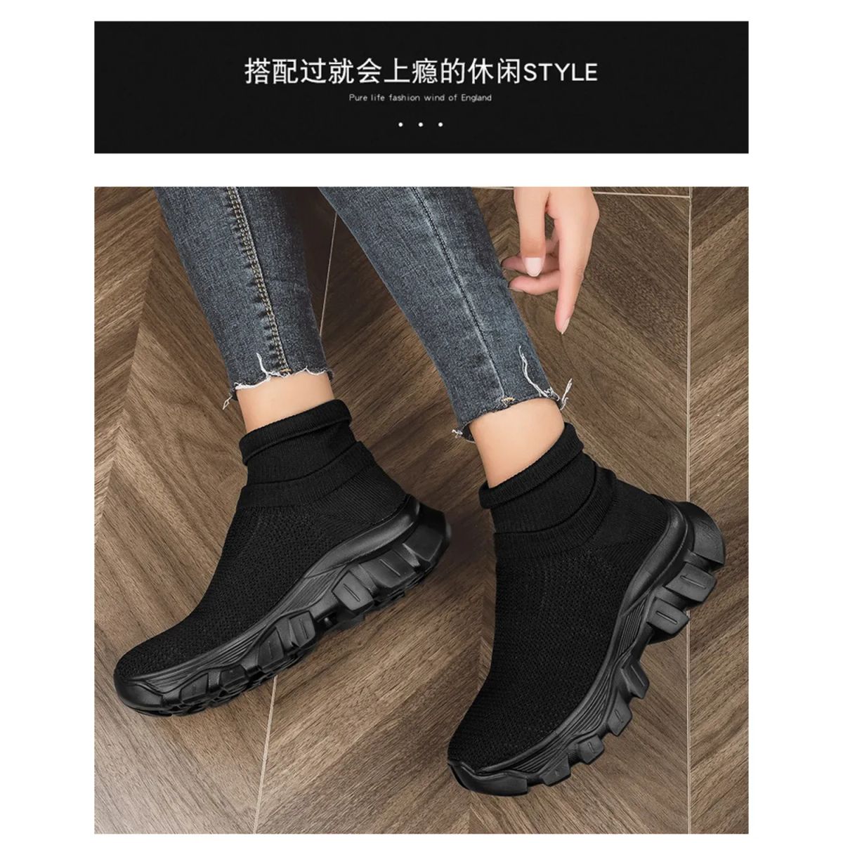 TIOZONEY - Zapatillas casuales para Mujer - Negro