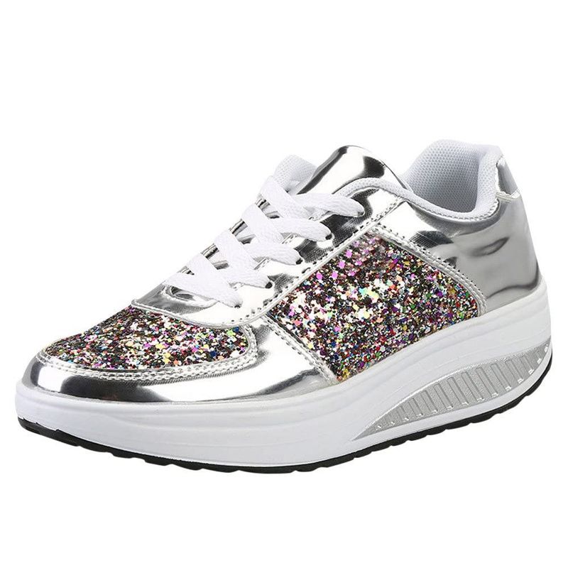 TIOZONEY - Zapatillas casuales para Mujer - Plata