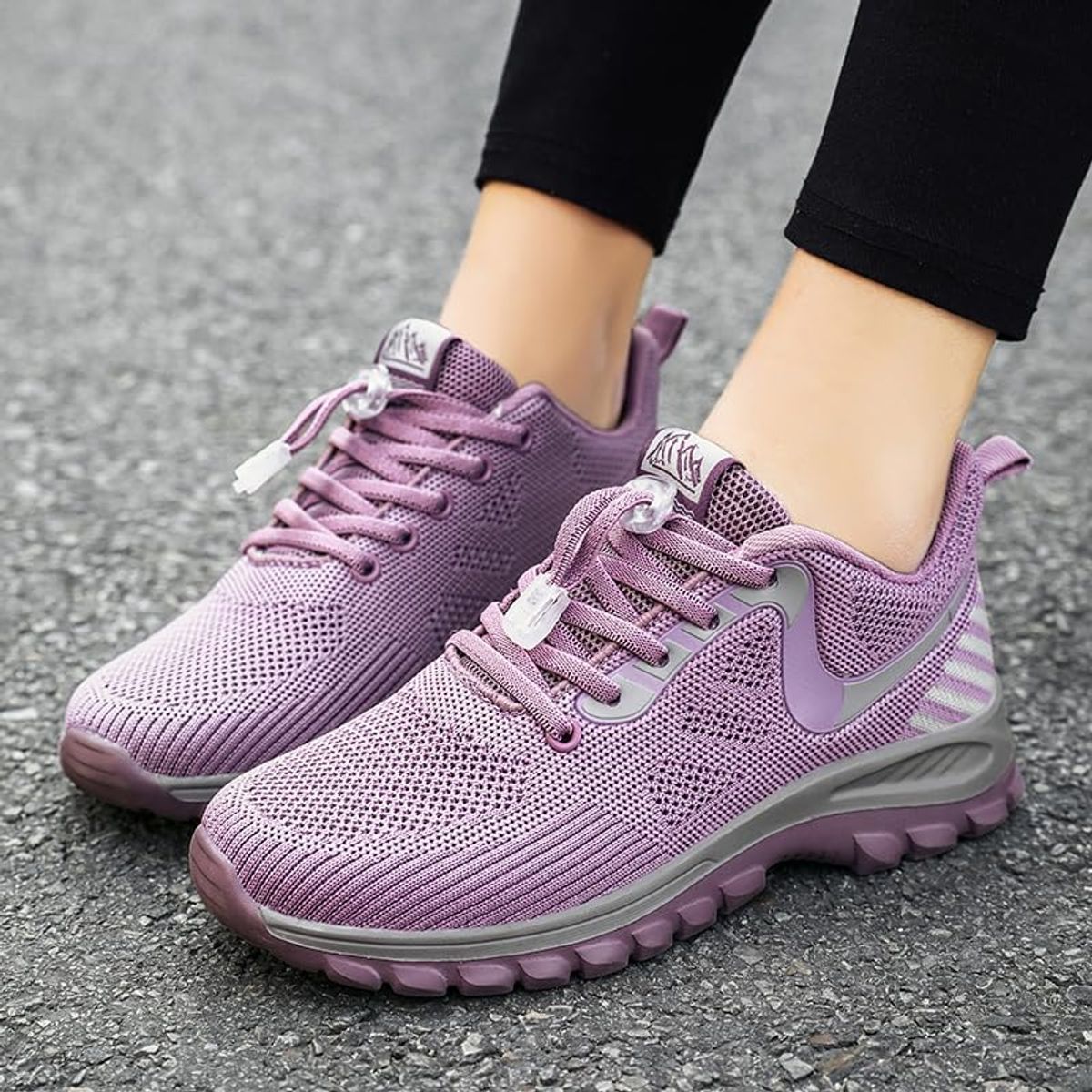 TIOZONEY - Zapatilla Running Mujer - Morado