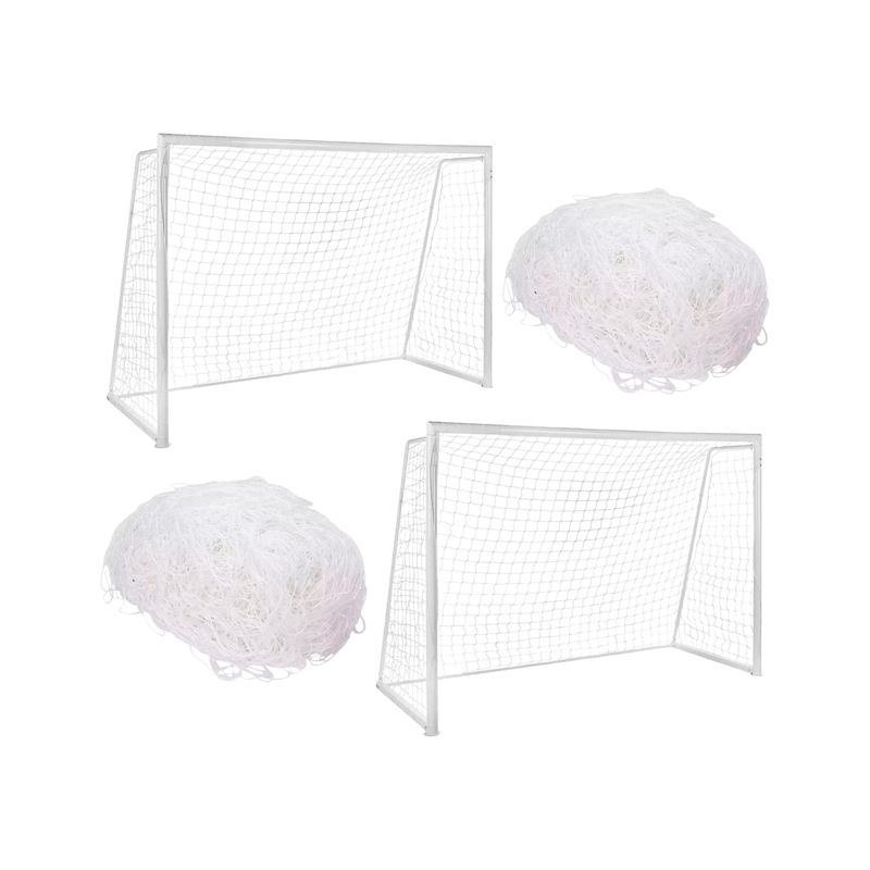 GENERICO - 2 Redes De Futbolito Fútbol 7, 2.1 X 5.5 Mts Trenzado