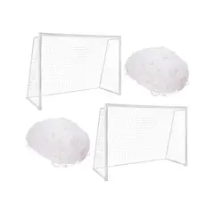 GENERICO - 2 Redes De Futbolito Fútbol 7, 2.1 X 5.5 Mts Trenzado