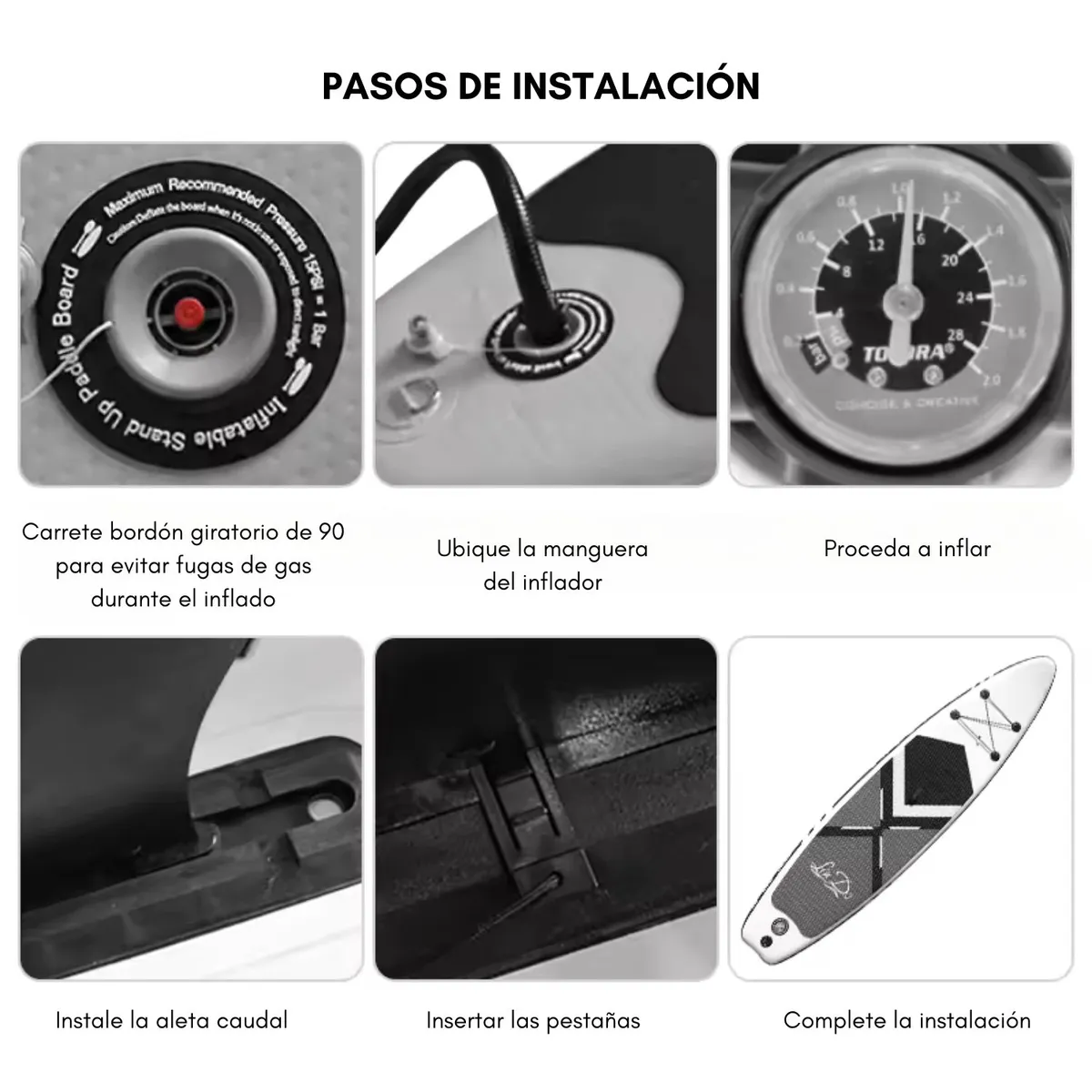 GENERICO - Stand Up Paddle Para Adultos Sup Vibrant 10,5 Pies Inflable