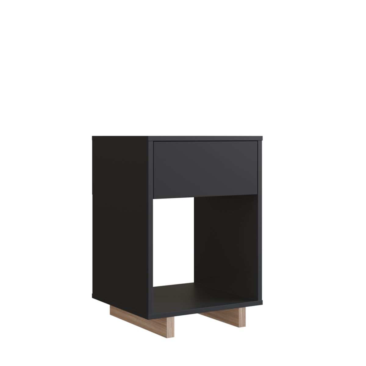 BE DESIGN - Velador 1 Cajon Negro Nomad Emovell