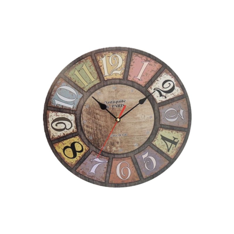 RONDA - Reloj Madera Colorida moderna 30x30 cm