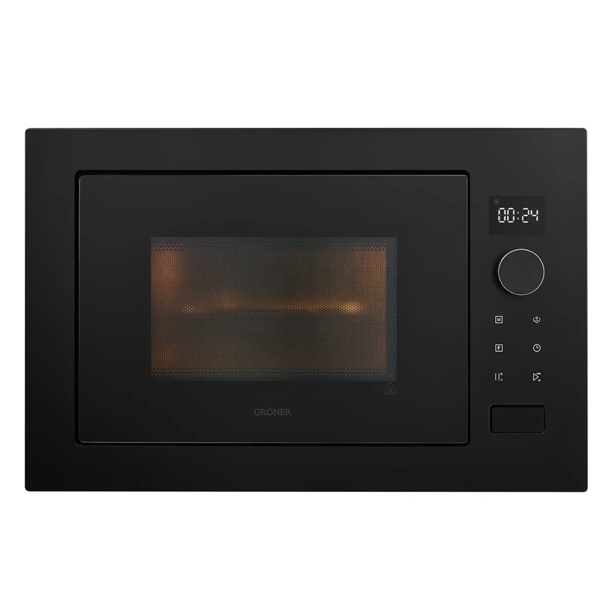 GRONER - Horno Microondas Empotrable Gröner Black Matte Grill 25L