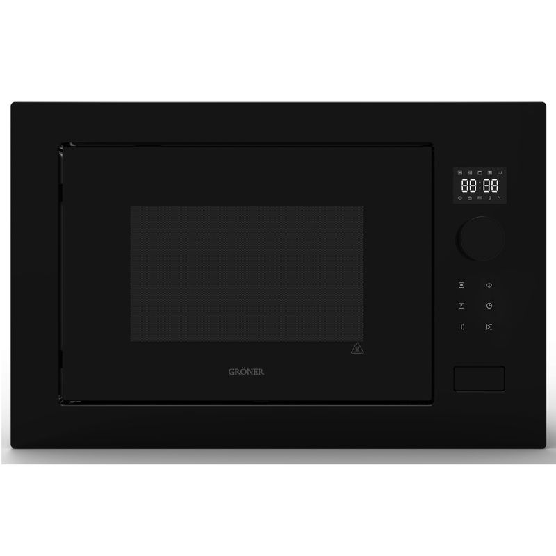 GRONER - Horno Microondas Empotrable Gröner Black Matte Grill 25L