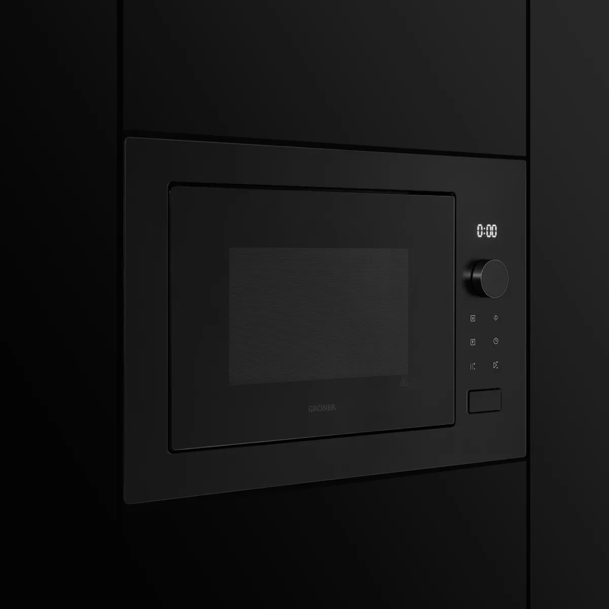 GRONER - Horno Microondas Empotrable Gröner Black Matte Grill 25L