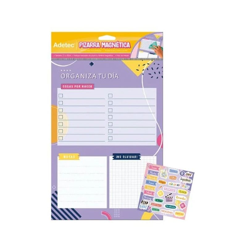 ADETEC - Pizarra magnetica planner diseño juvenil