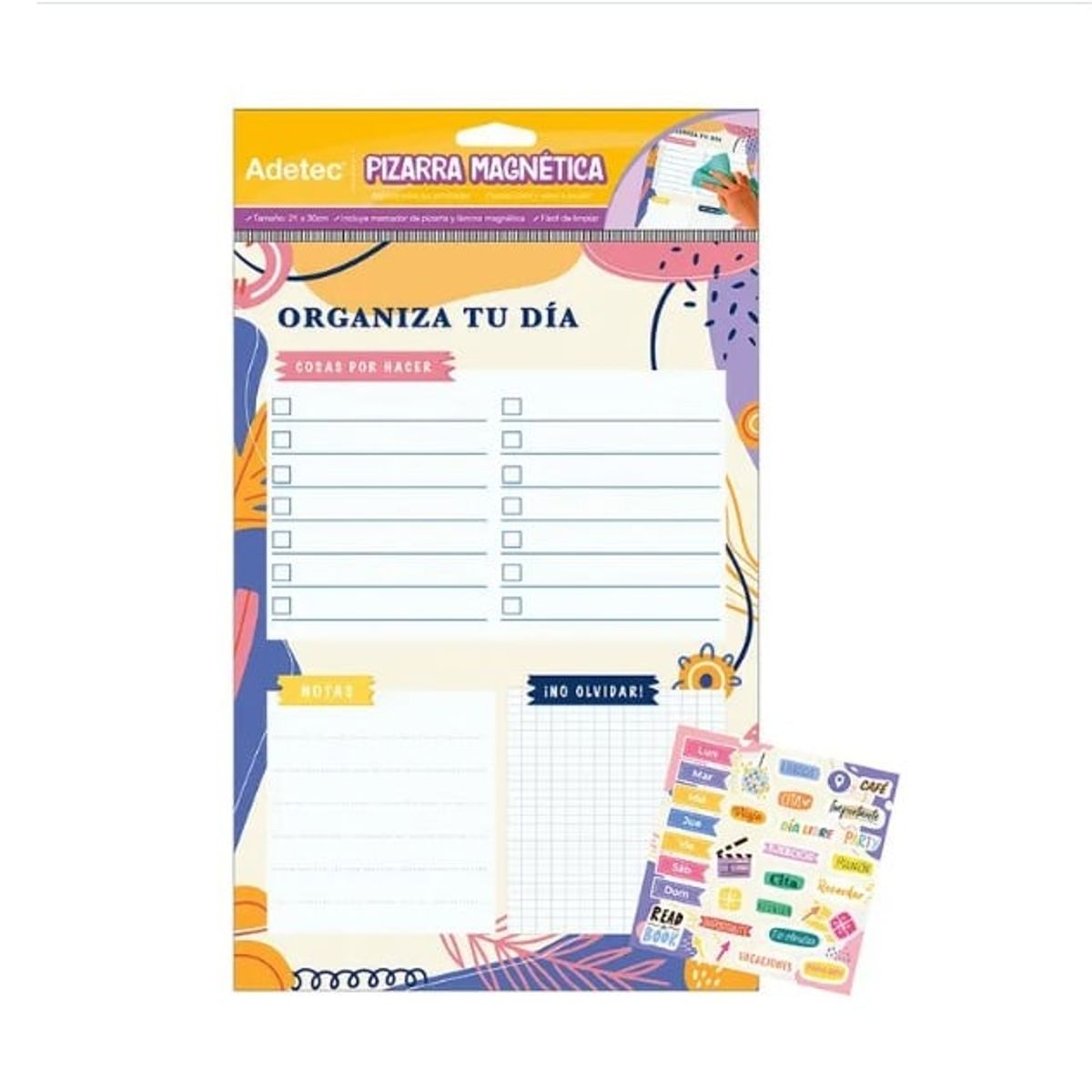 ADETEC - Pizarra magnetica planner diseño juvenil