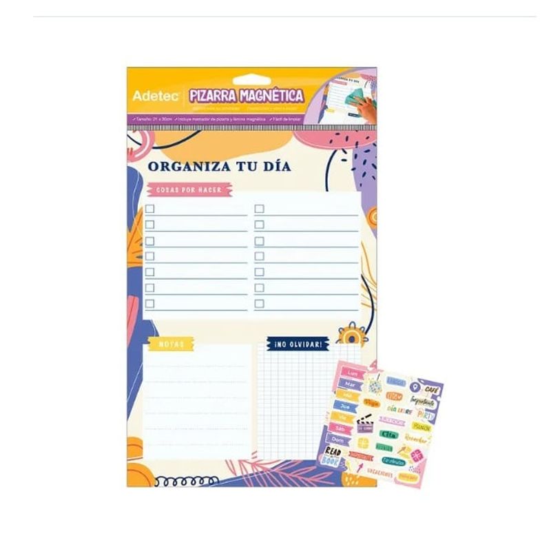 ADETEC - Pizarra magnetica planner diseño juvenil
