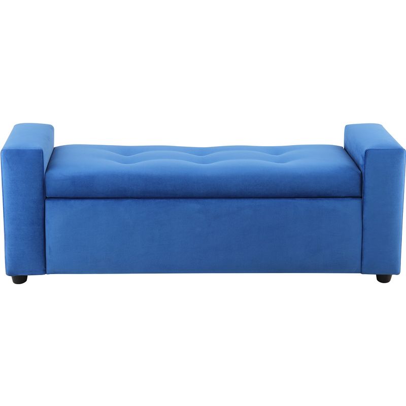 BODEVIR - Banqueta Baul Lawin 2C Felpa 30 Azul Rey