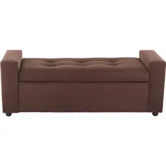 BODEVIR - Banqueta Baul Lawin 2C Felpa 30 Chocolate