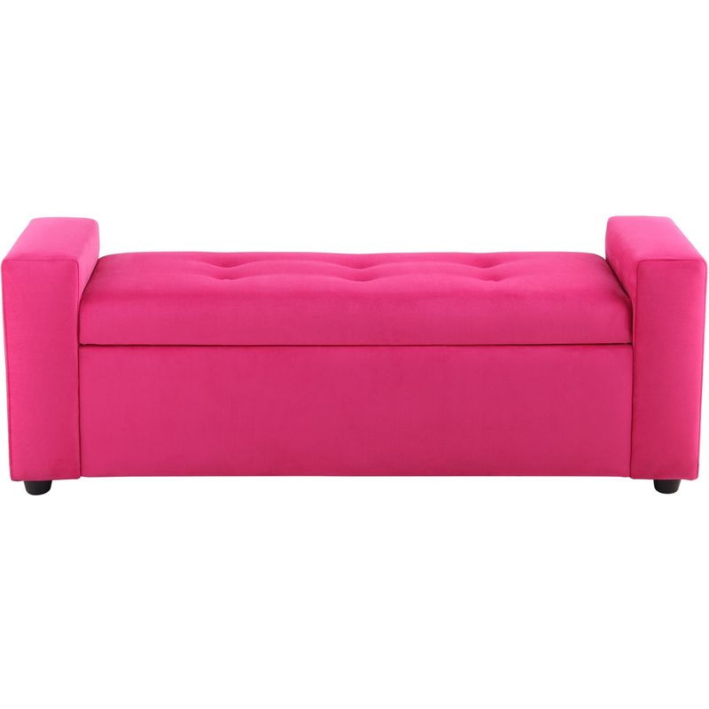 BODEVIR - Banqueta Baul Lawin 2C Felpa 30 Fucsia
