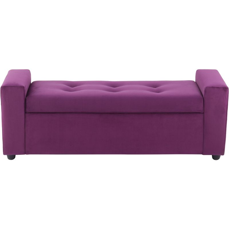 BODEVIR - Banqueta Baul Lawin 2C Felpa 30 Morado