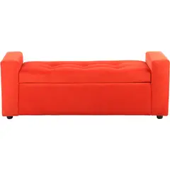 BODEVIR - Banqueta Baul Lawin 2C Felpa 30 Naranja