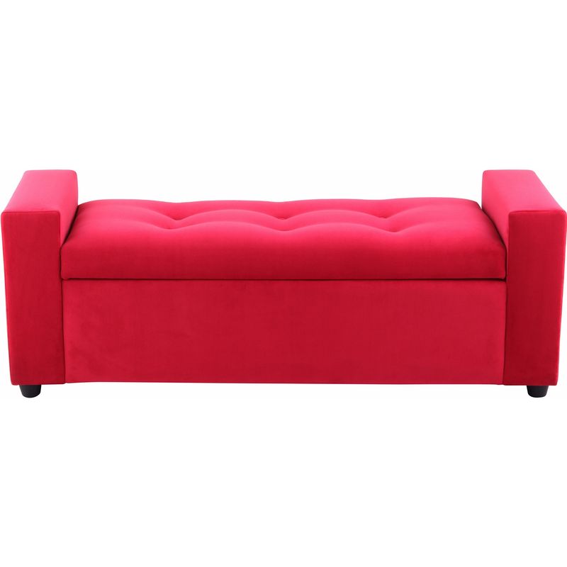 BODEVIR - Banqueta Baul Lawin 2C Felpa 30 Rojo
