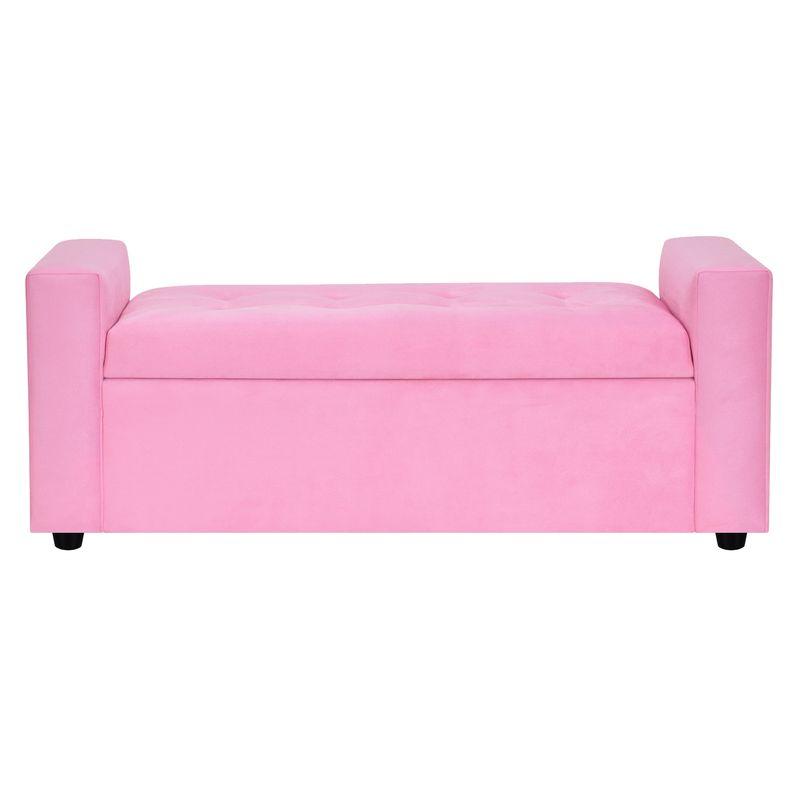 BODEVIR - Banqueta Baul Lawin 2C Felpa 30 Rosado