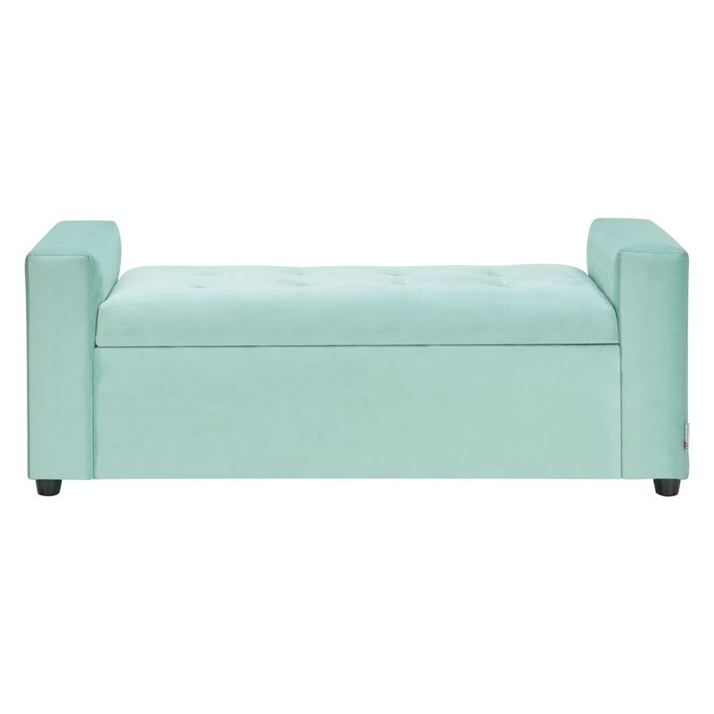BODEVIR - Banqueta Baul Lawin 2C Felpa 30 Verde Agua