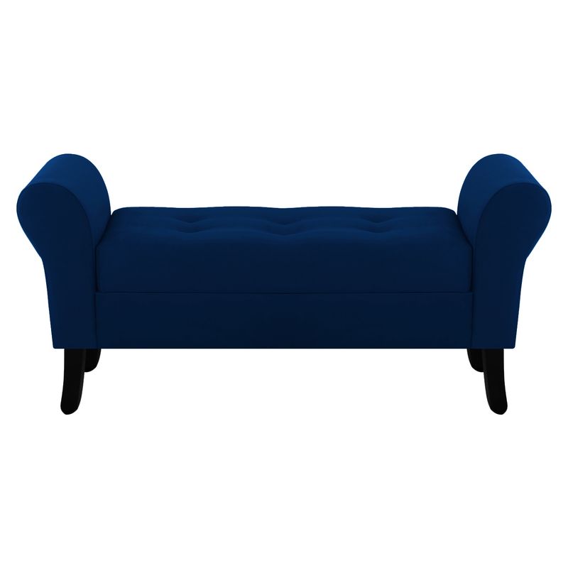 BODEVIR - Banqueta Baul Lua 2C Felpa 20 Azul Marino