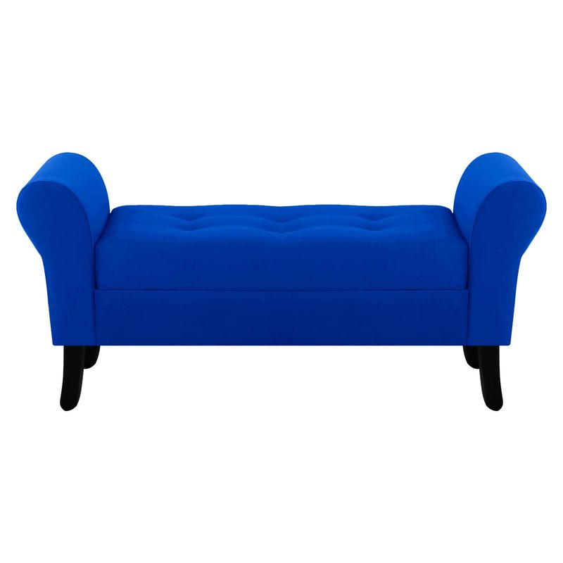 BODEVIR - Banqueta Baul Lua 2C Felpa 20 Azul Rey