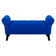 BODEVIR - Banqueta Baul Lua 2C Felpa 20 Azul Rey