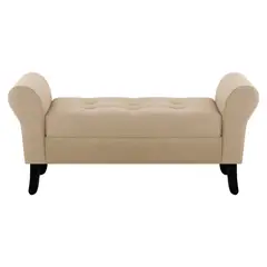 BODEVIR - Banqueta Baul Lua 2C Felpa 20 Beige