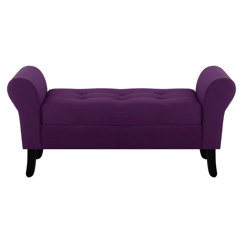 BODEVIR - Banqueta Baul Lua 2C Felpa 20 Morado