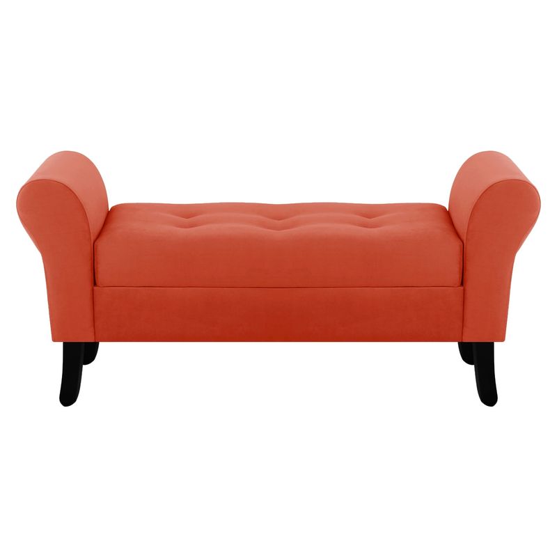 BODEVIR - Banqueta Baul Lua 2C Felpa 20 Naranja