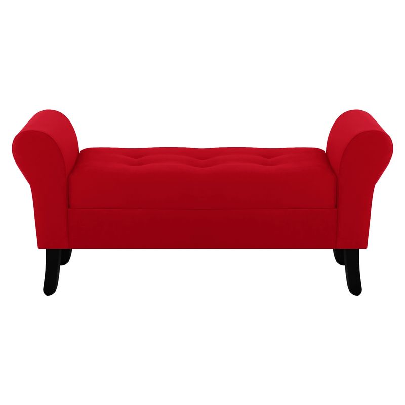 BODEVIR - Banqueta Baul Lua 2C Felpa 20 Rojo