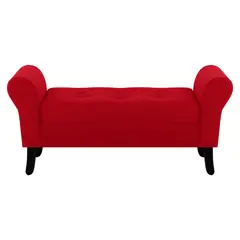 BODEVIR - Banqueta Baul Lua 2C Felpa 20 Rojo