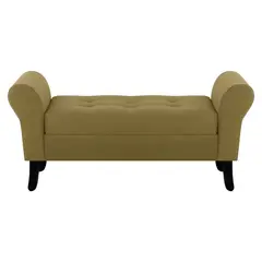 BODEVIR - Banqueta Baul Lua 2C Felpa 20 Verde Musgo
