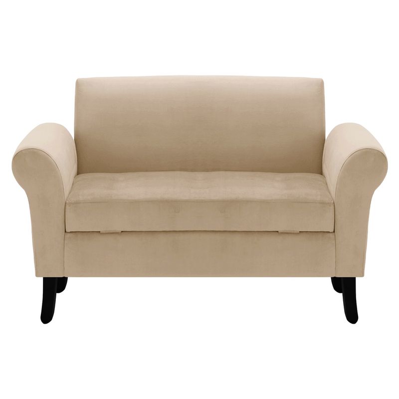 BODEVIR - Banqueta Baul+Respaldo Lua 2C Felpa 20 Beige