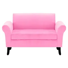 BODEVIR - Banqueta Baul+Respaldo Lua 2C Felpa 20 Rosado
