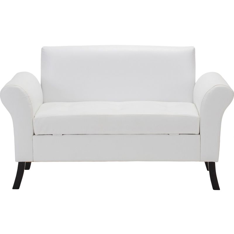 BODEVIR - Banqueta Baul+Respaldo Lua 2C PU 20 Blanco