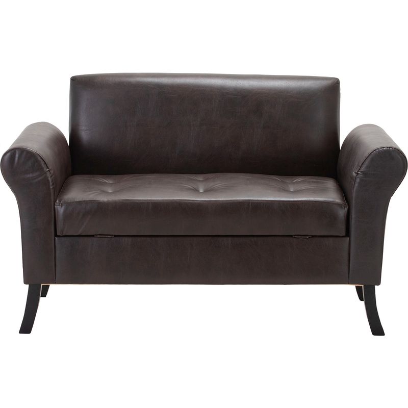 BODEVIR - Banqueta Baul+Respaldo Lua 2C PU 20 Chocolate