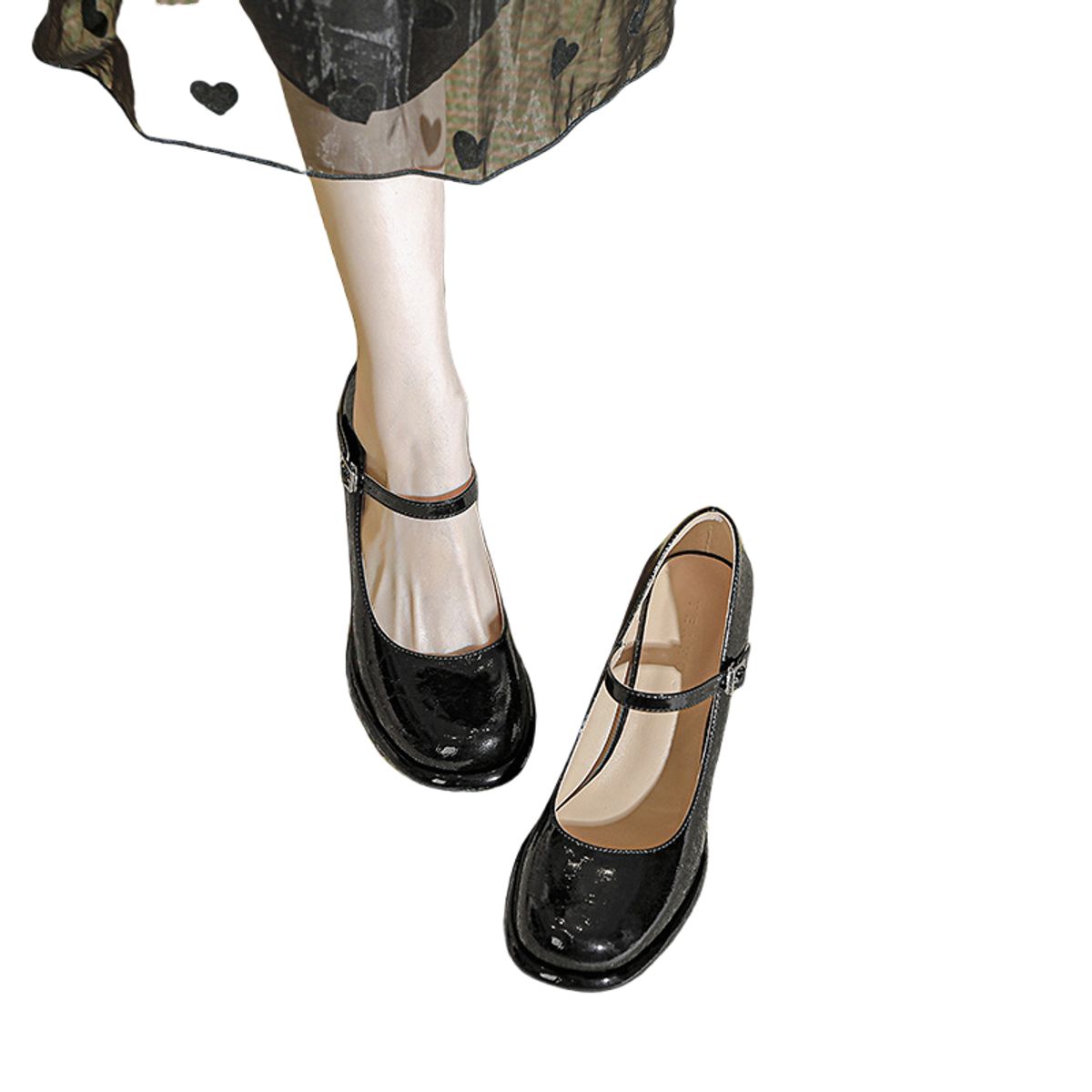 TIOZONEY - Zapatos de tacón con hebilla para mujer