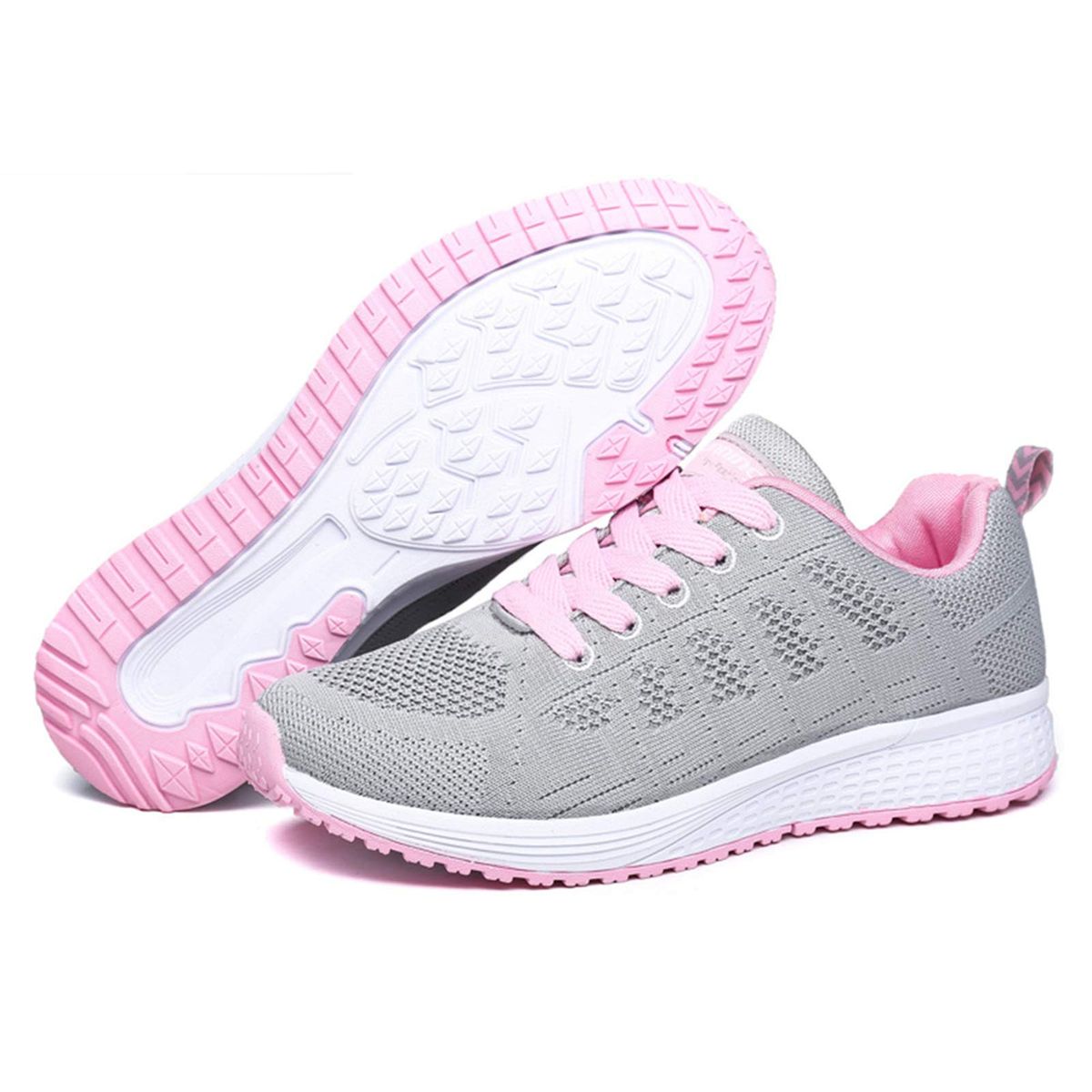 TIOZONEY - Zapatillas casuales para Mujer -Rosa