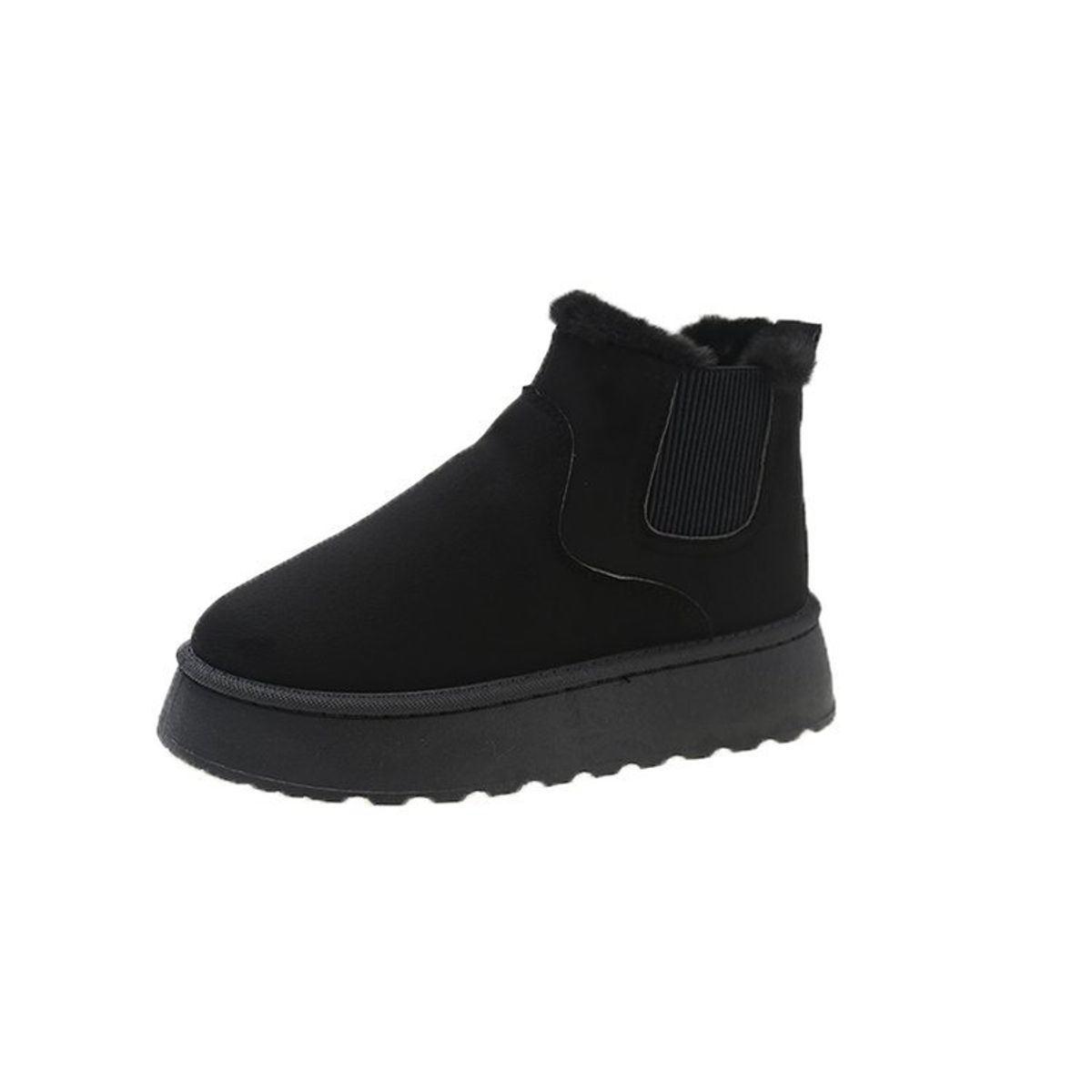 TIOZONEY - Botas de nieve cortas de felpa para mujer