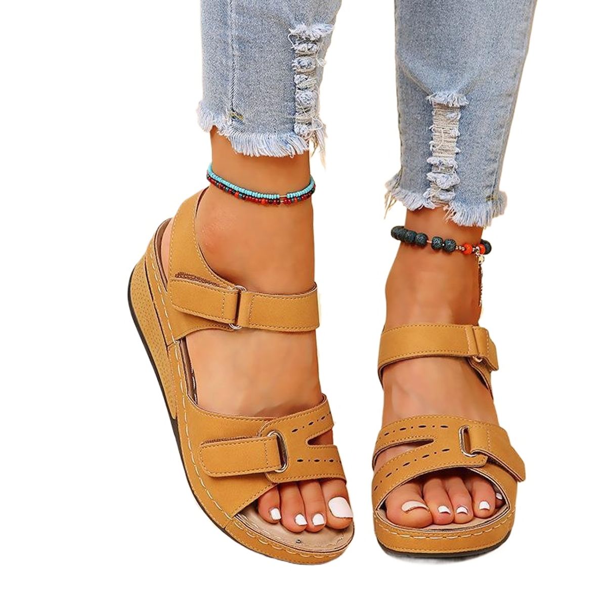 TIOZONEY - Sandalia Mujer -Café